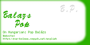balazs pop business card